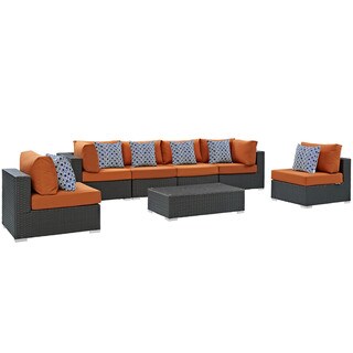 Sojourn 7-piece Outdoor Patio Sunbrella Sectional Set