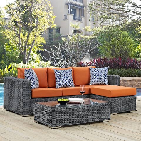 Summon 3-piece Outdoor Patio Sunbrella Sectional Set