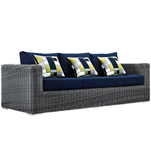 Shop Summon 3 Piece Outdoor Patio Sunbrella Sectional Set On