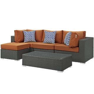 Sojourn 5-piece Outdoor Patio Sunbrella Sectional Set