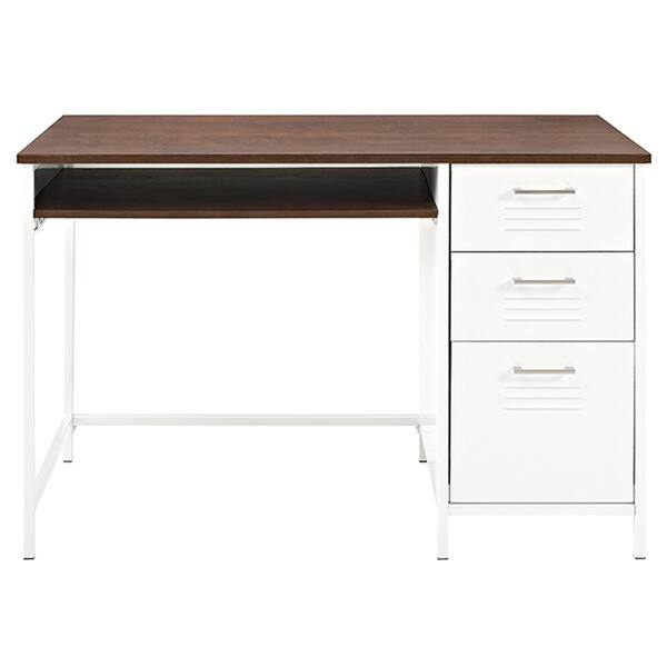 Shop 48 Metal Locker Style Desk With Wood Top Overstock 14430753