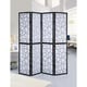 Roundhill Furniture Giyano 4-panel Screen Room Divider - Bed Bath ...