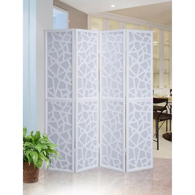 Roundhill Furniture Giyano 4-panel Screen Room Divider