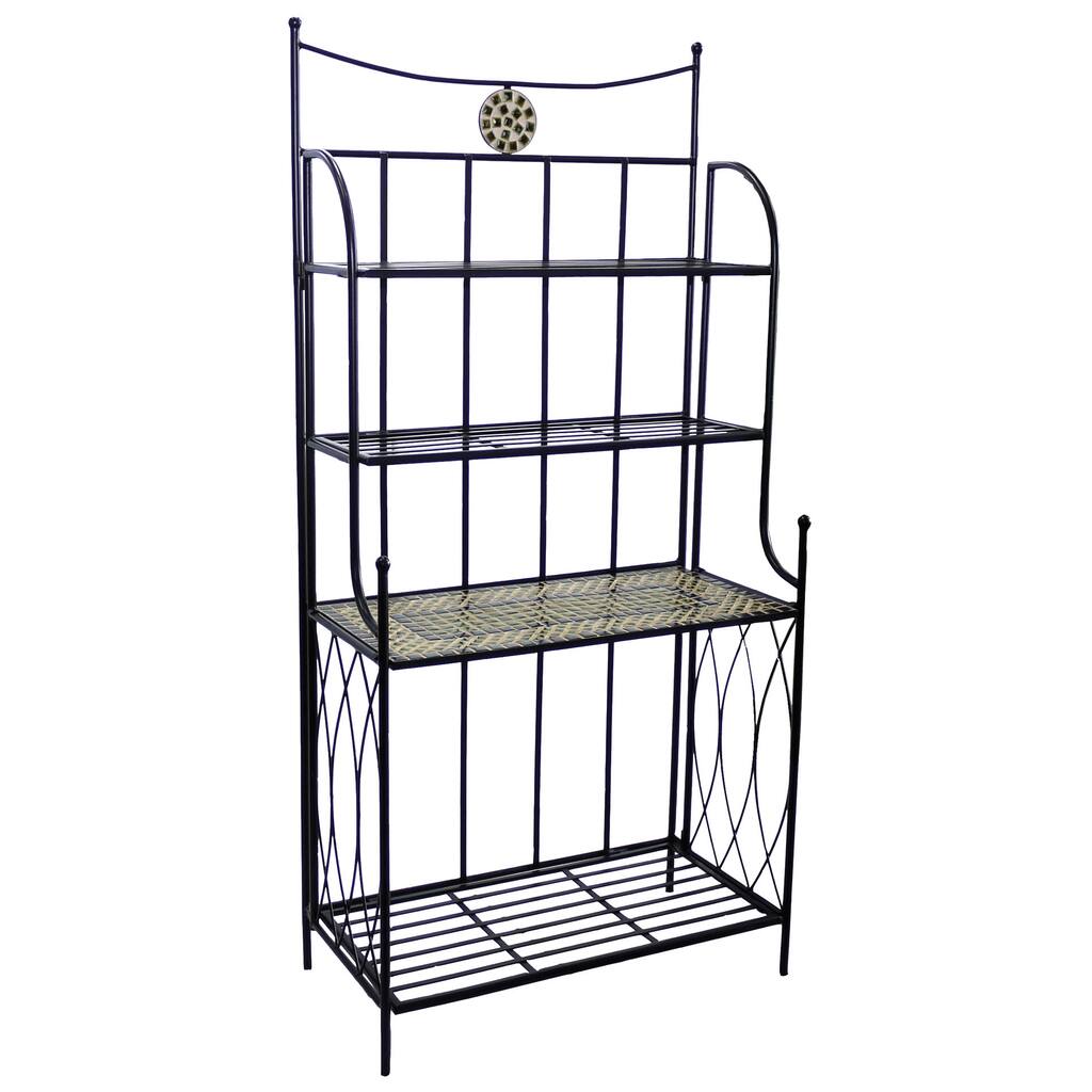 Shannon Ceramic Mosaic Outdoor Bakers Rack