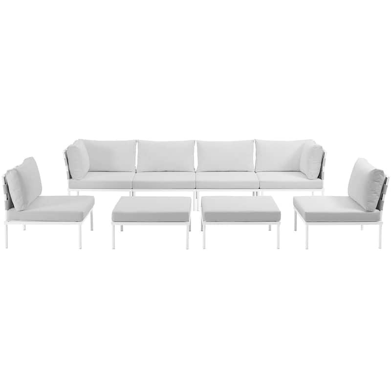 Harmony 8-piece Outdoor Patio Aluminum Sectional Sofa Set