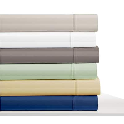 300 Thread Count Cotton Damask Stripe Bed Sheet Set