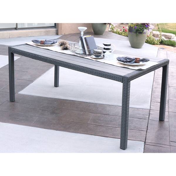 DISCO Rattan Patio Dining Table - Grey