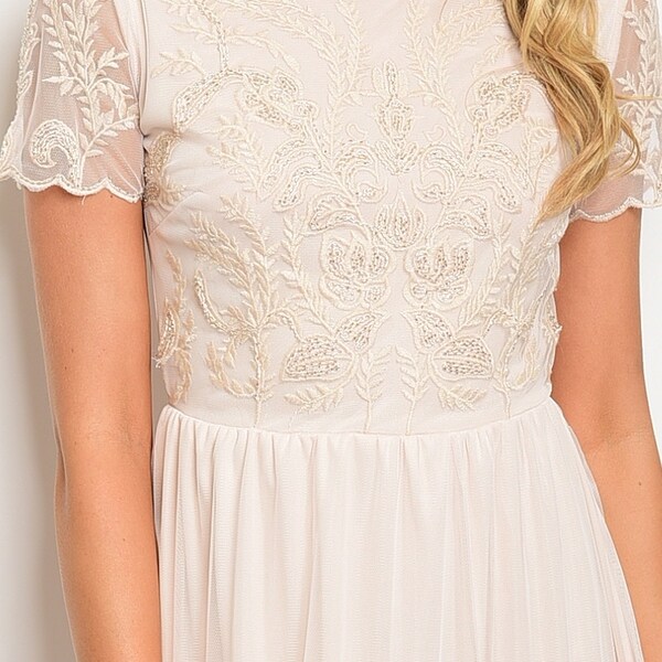 sheer short sleeve dress