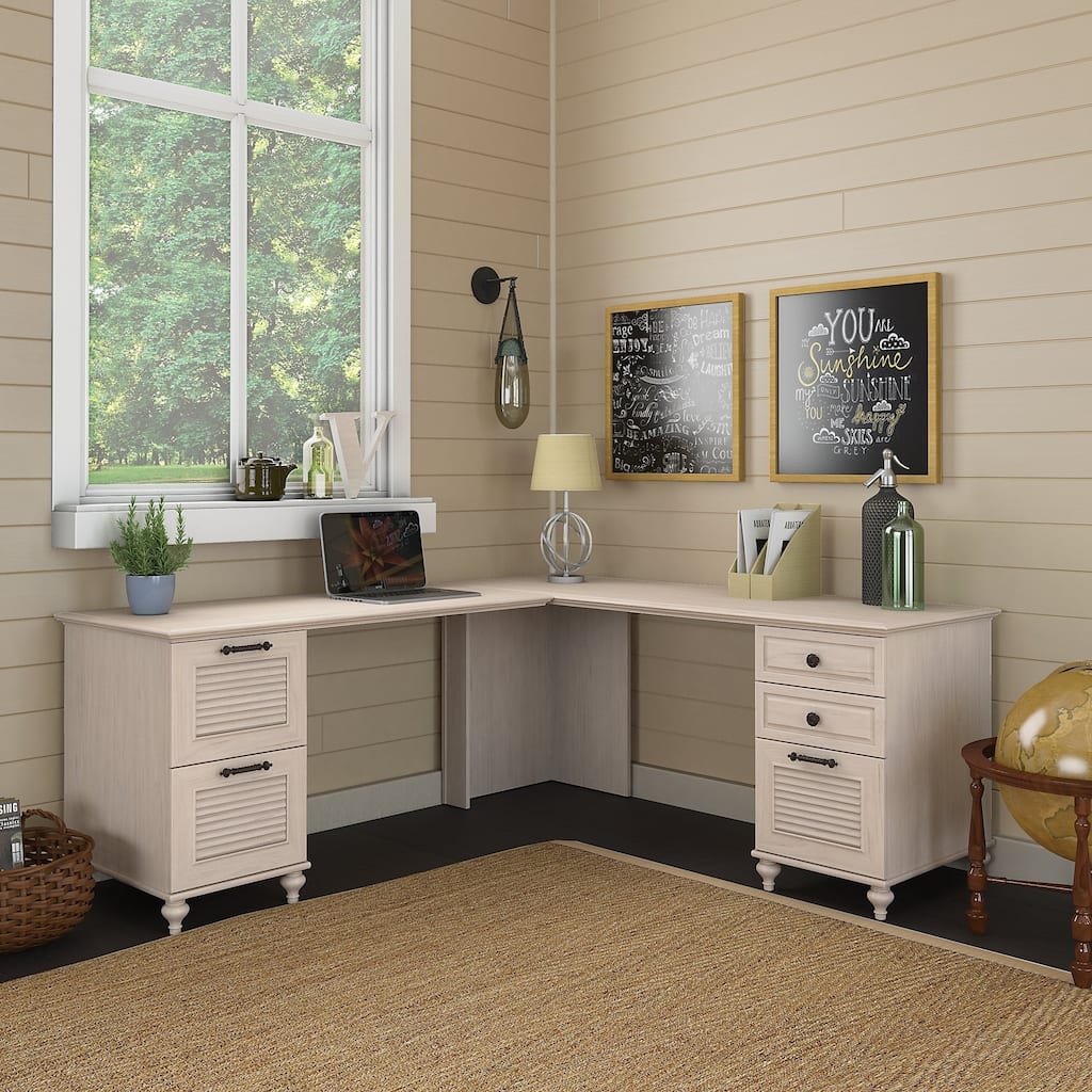 Volcano Dusk L Desk with Drawers by Bush Furniture