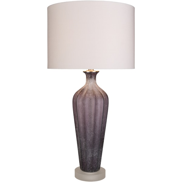 Lienz Table Lamp with Purple Base and White Shade