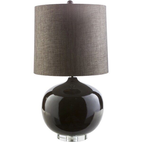 Lauderdale Table Lamp with Black Base and Grey Shade