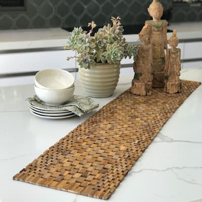 Handmade Teak Table Runner (Indonesia)