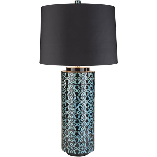 ChanchelullaPeak Table Lamp with Blue Base and Black Shade