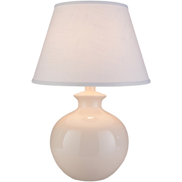 Kiwiri Table Lamp With Pink Base And White Shade On Kiwiri Table Lamp With Pink Base And White Shade