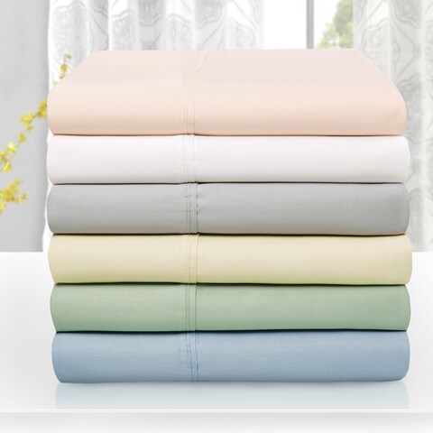 Miranda Haus 600-Thread Count Tencel and Polyester Solid Bed Sheets