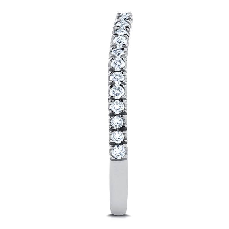 Annello by Kobelli 14k White Gold 1/5ct TDW Diamond Curved Wedding Band