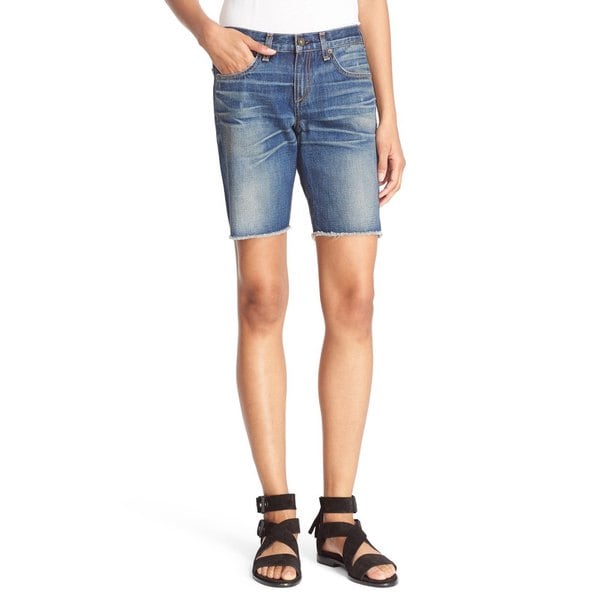 womens denim walking shorts