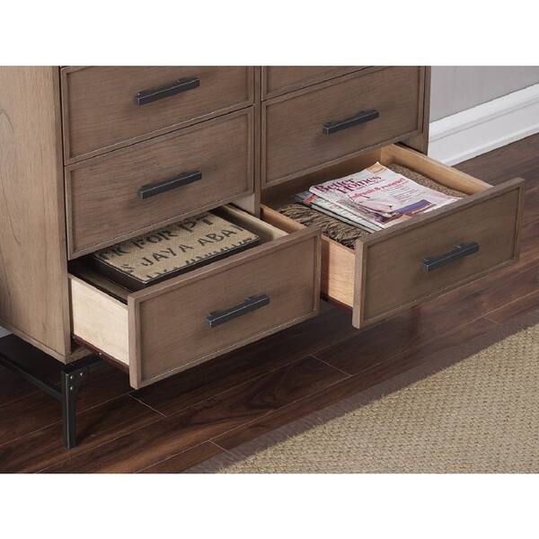 Shop Runfine Group Desa Espresso Wood And Metal 8 Drawer Dresser