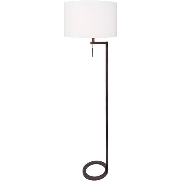 Cloven Floor Lamp With Black Base And White Shade On 14443372 Cloven Floor Lamp With Black Base