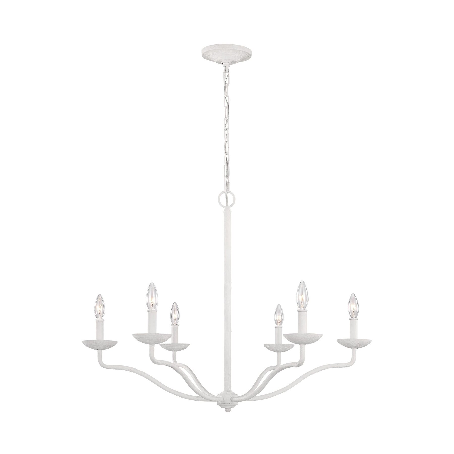 Feiss Annie 6 Light Plaster White Chandelier (6 - Light Chandelier) - Chandeliers For Bedrooms by Overstock.com