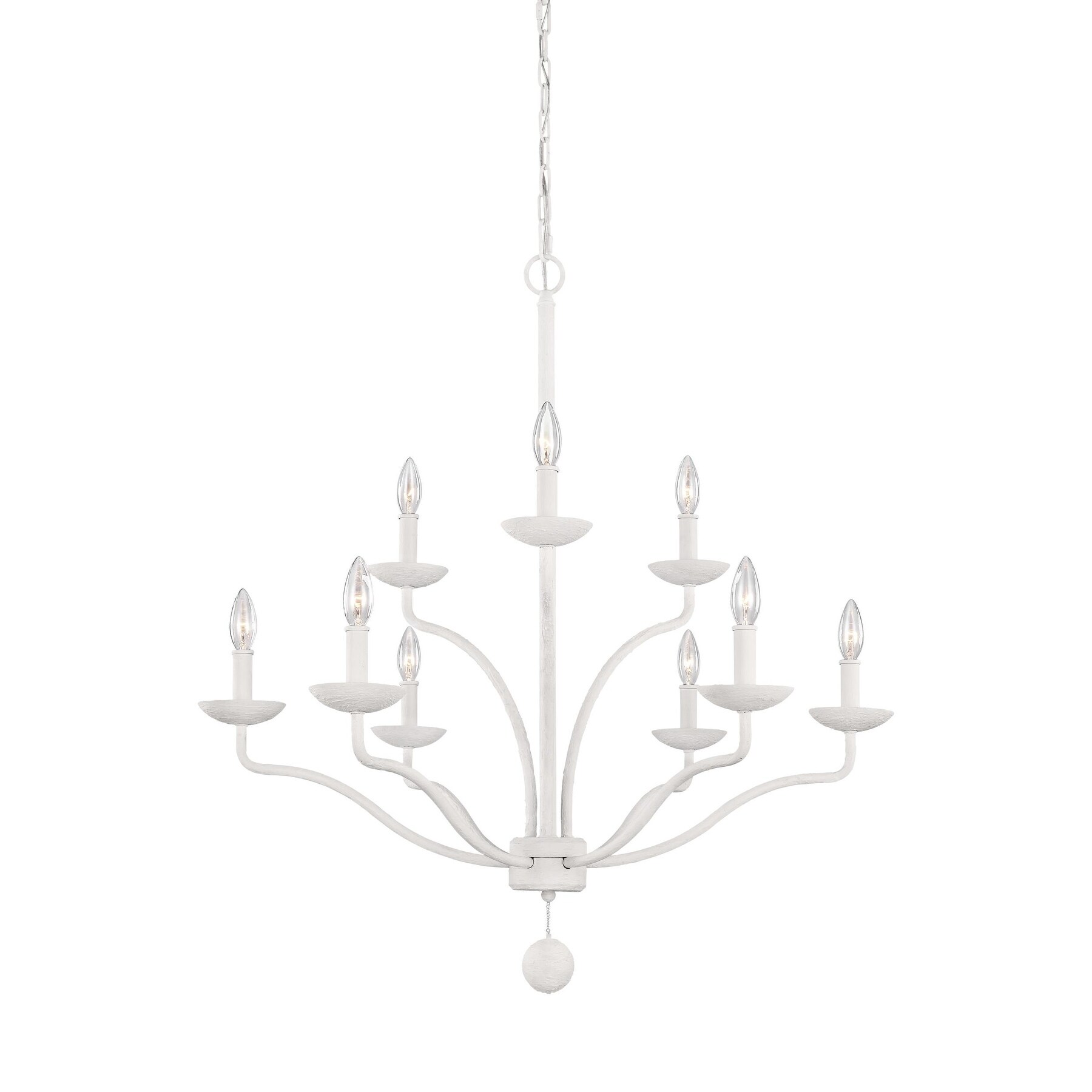 Feiss Annie 9 Light Plaster White Chandelier (9 - Light Chandelier) - Chandeliers For Bedrooms by Overstock.com