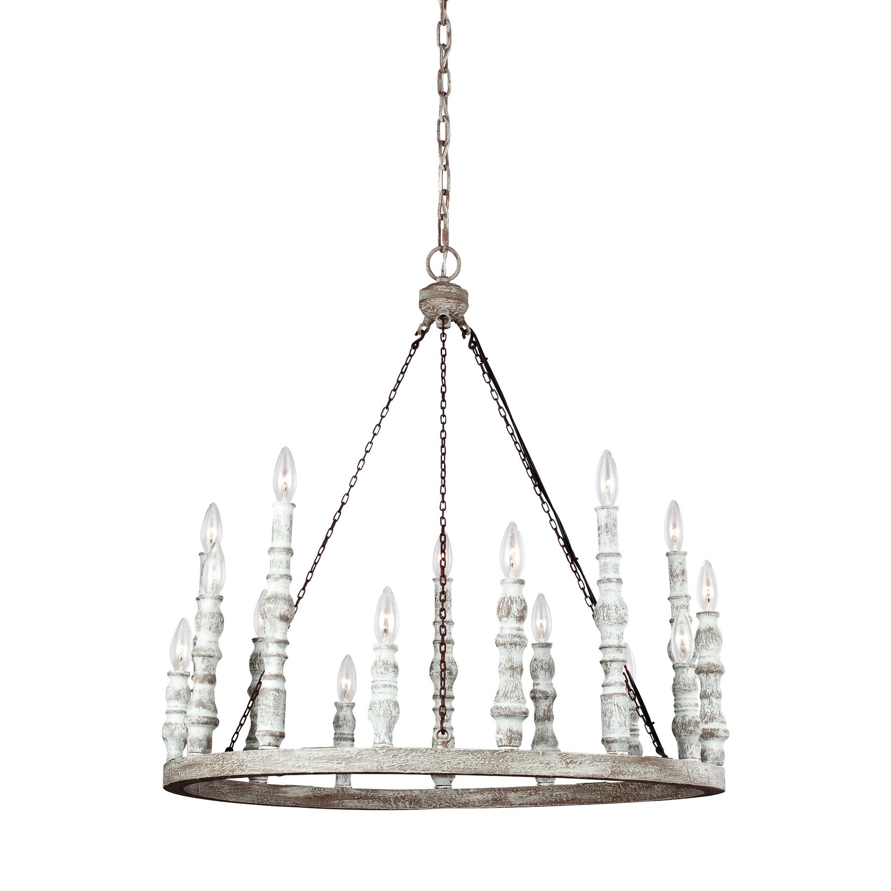 Feiss Norridge 15-light Distressed White Chandelier (15 - Light Chandelier) - Chandeliers For Bedrooms by Overstock.com