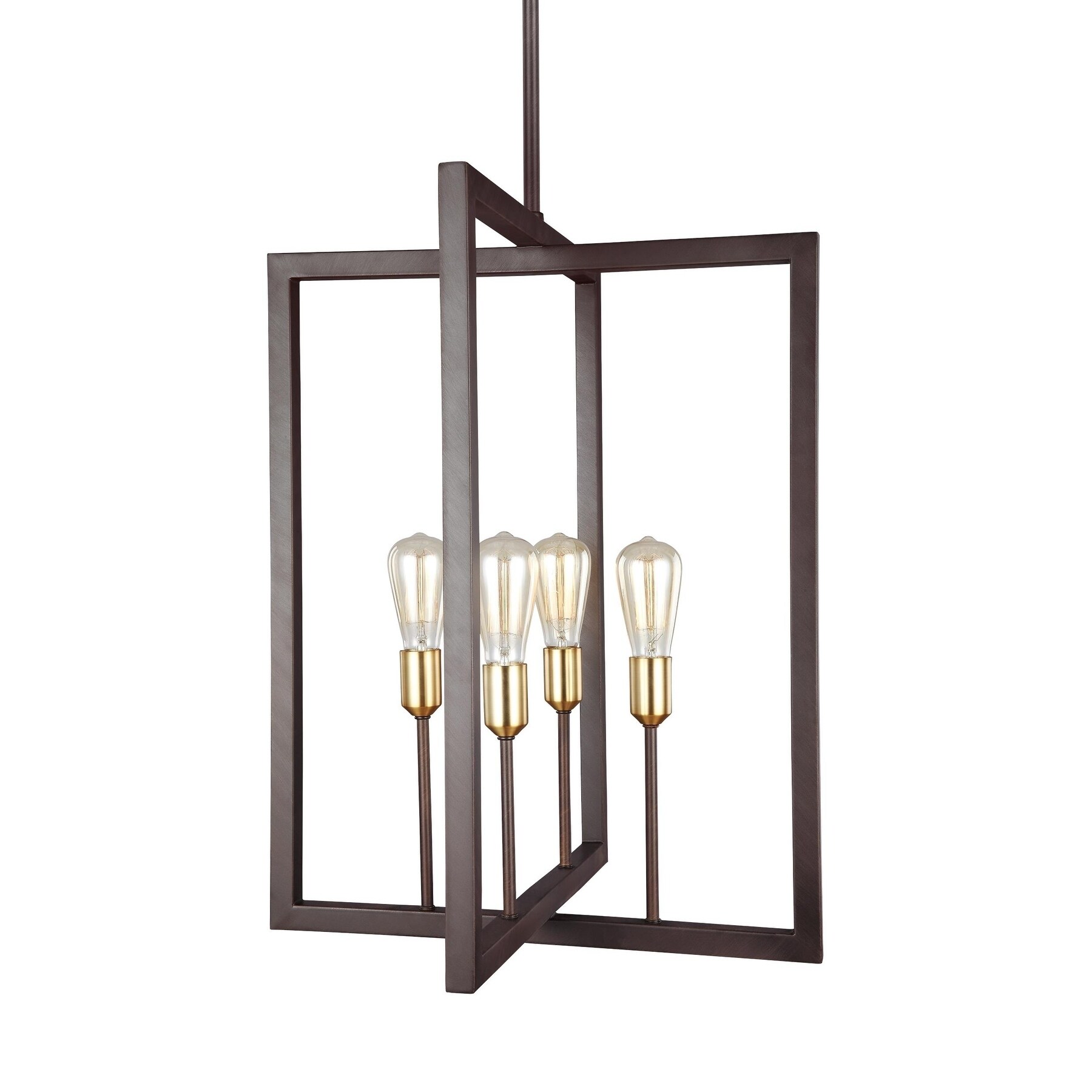 Feiss Finnegan 4 Light New World Bronze Chandelier (4 - Light Chandelier) - Chandeliers For Bedrooms by Overstock.com