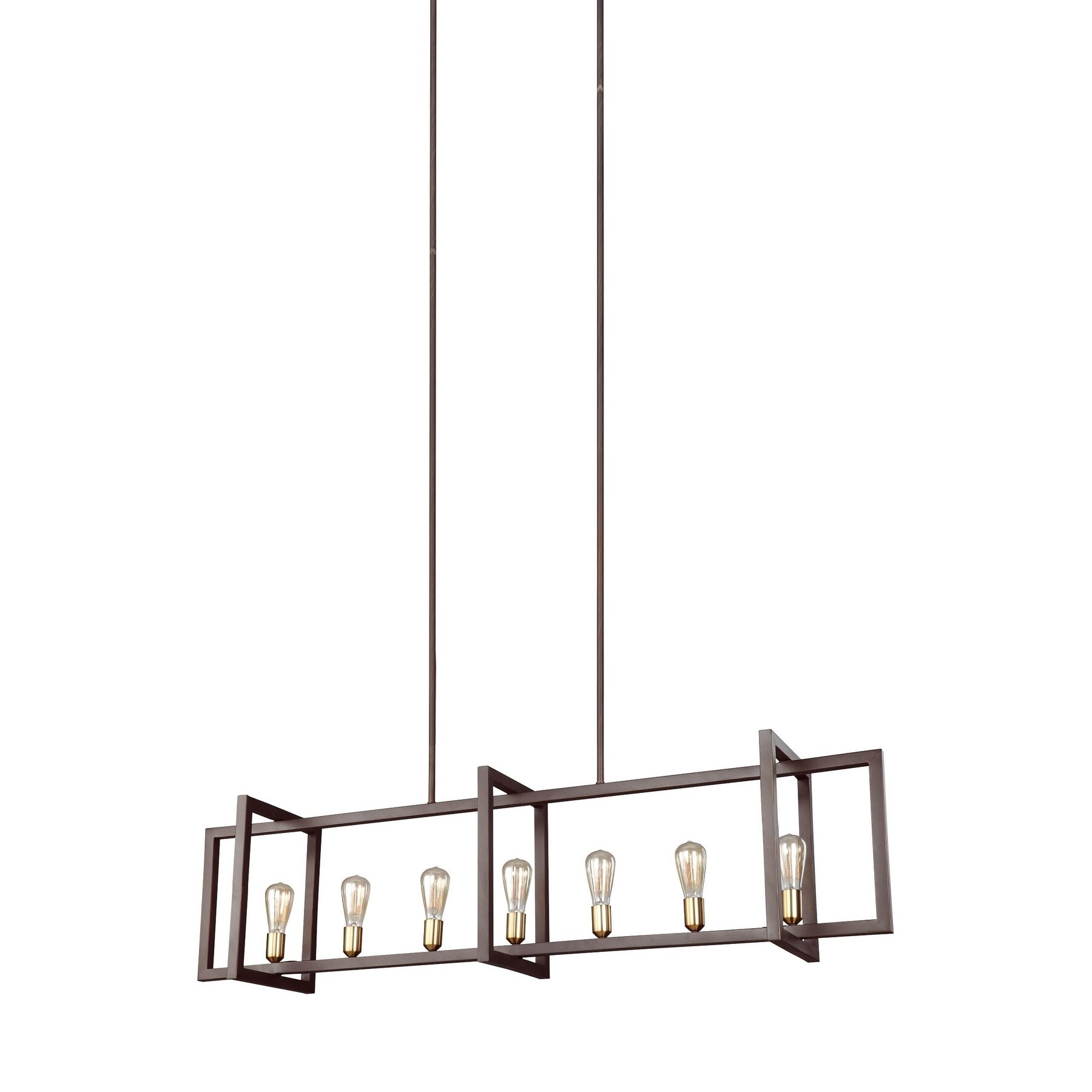 Feiss Finnegan 7 Light New World Bronze Chandelier (7 - Light Island Chandelier) - Chandeliers For Bedrooms by Overstock.com