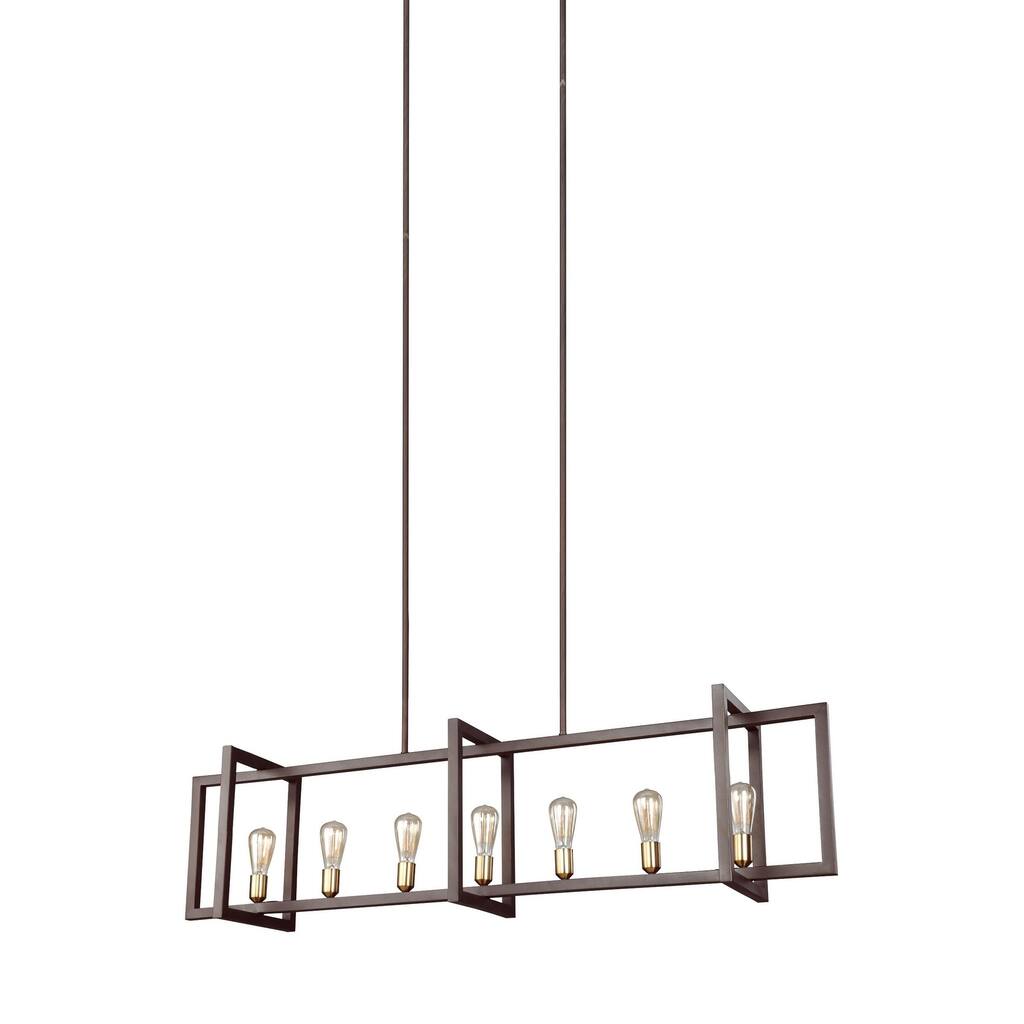 Feiss Finnegan 7 Light New World Bronze Chandelier