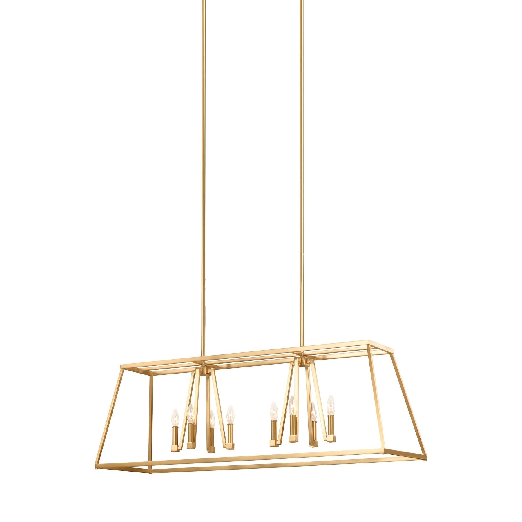 Feiss Conant 8 Light Gilded Satin Brass Chandelier (8 - Light Island Chandelier) - Chandeliers For Bedrooms by Overstock.com