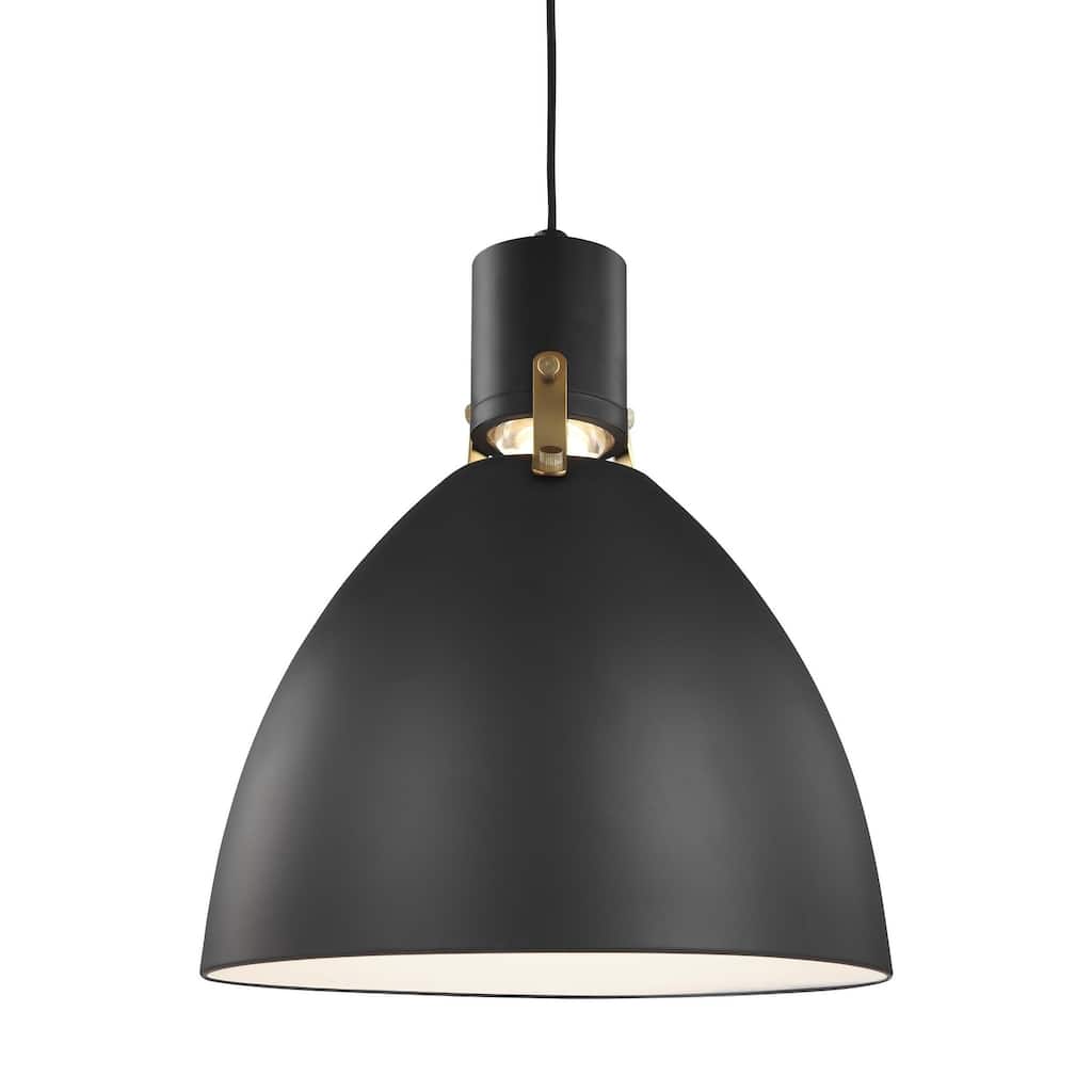 Feiss Brynne 1 Light Matte Black Pendant