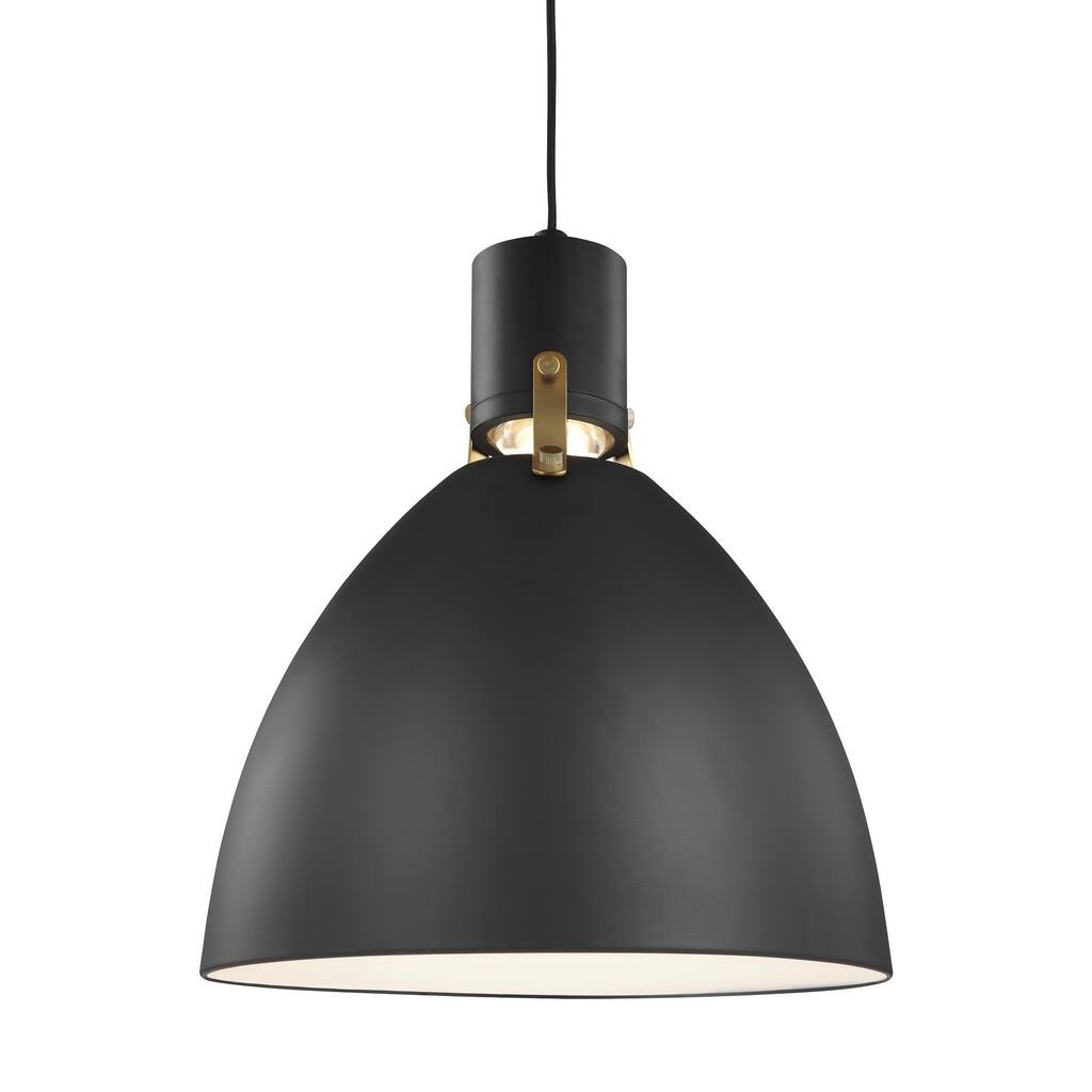 Feiss Brynne 1 Light Matte Black Pendant