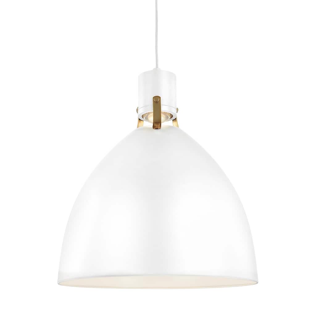Feiss Brynne 1 Light Flat White Pendant