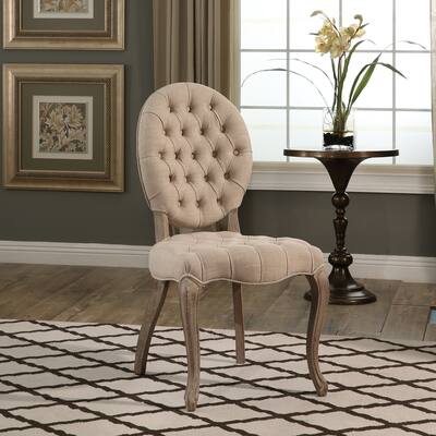 Abbyson French Vintage Wheat Tufted Dining Chair