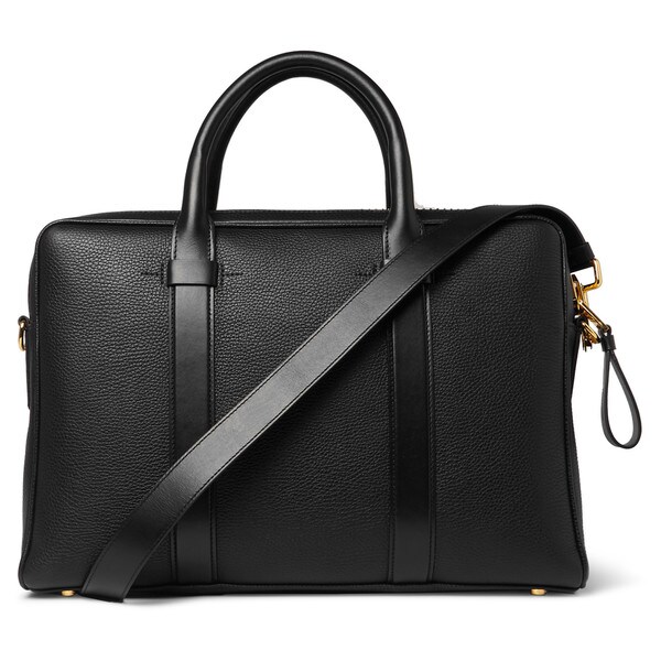 Tom Ford Buckley Black Pebbled Leather Briefcase - Free Shipping Today ...