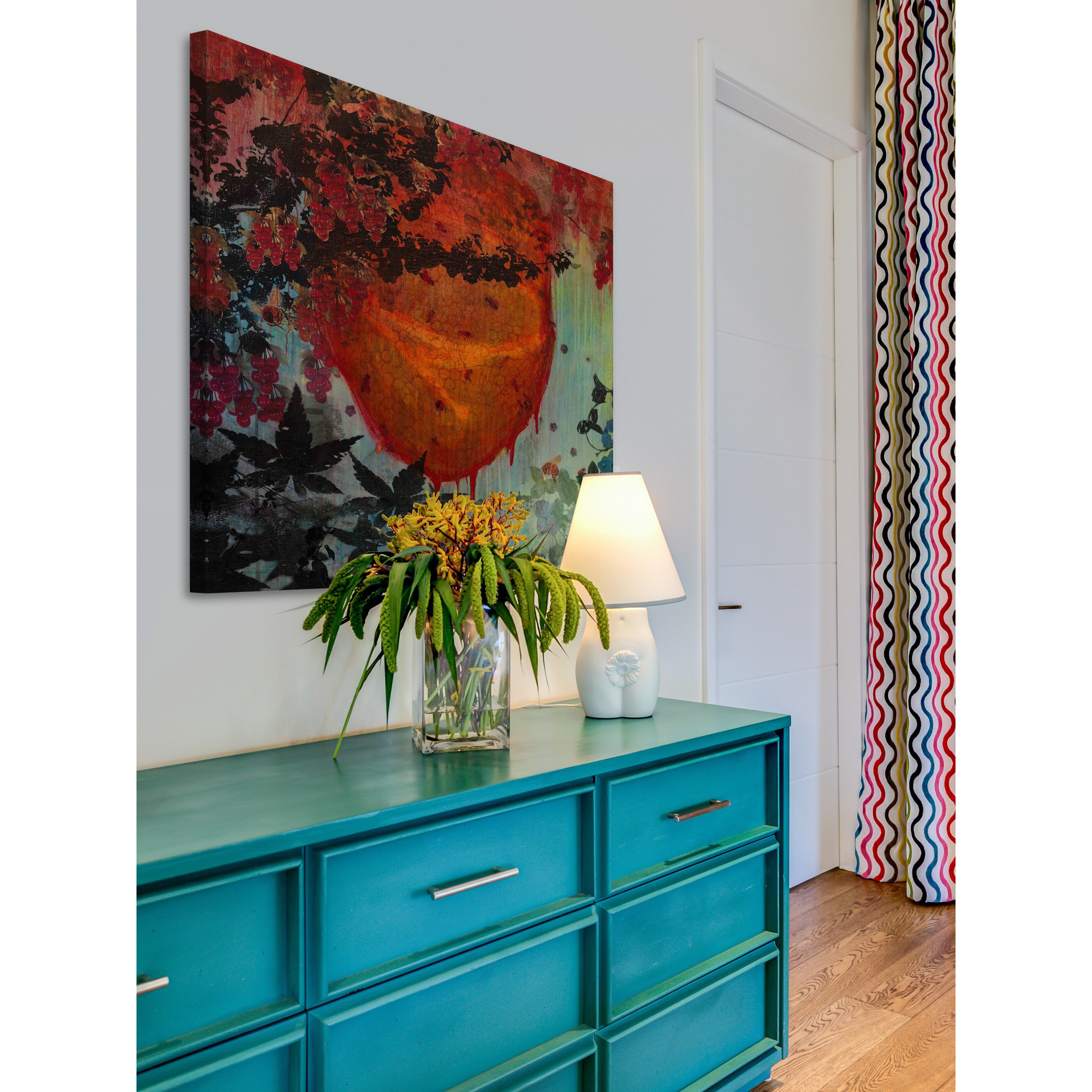 Marmont Hill Handmade Bee Hive In Motion Print On Wrapped Canvas Overstock 14444200
