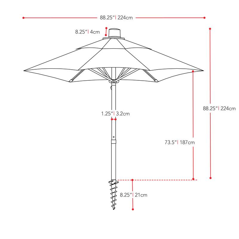 7.5 ft Beach Umbrella