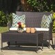 preview thumbnail 21 of 22, Malta 2-piece Outdoor Wicker Loveseat Set by Christopher Knight Home