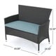 preview thumbnail 19 of 22, Malta 2-piece Outdoor Wicker Loveseat Set by Christopher Knight Home