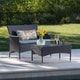 preview thumbnail 24 of 22, Malta 2-piece Outdoor Wicker Loveseat Set by Christopher Knight Home