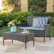preview thumbnail 4 of 22, Malta 2-piece Outdoor Wicker Loveseat Set by Christopher Knight Home