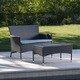 preview thumbnail 17 of 22, Malta 2-piece Outdoor Wicker Loveseat Set by Christopher Knight Home