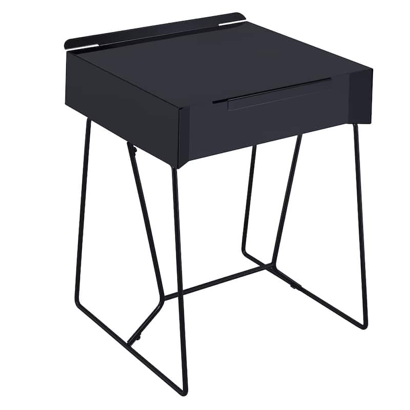 Omer Modern 18-inch Metal 1-Drawer Side Table by Furniture of America