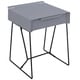 preview thumbnail 8 of 16, Omer Modern 18-inch Metal 1-Drawer Side Table by Furniture of America