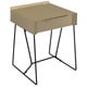 preview thumbnail 7 of 16, Omer Modern 18-inch Metal 1-Drawer Side Table by Furniture of America