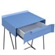 preview thumbnail 11 of 16, Omer Modern 18-inch Metal 1-Drawer Side Table by Furniture of America