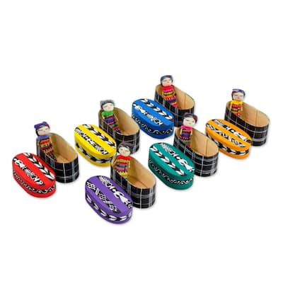 NOVICA Handmade Boxed Cotton Worry Dolls, Set of 6 (Guatemala)