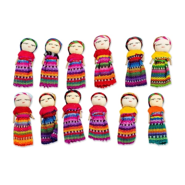 Cotton worry dolls Country Beauties (set of 12)