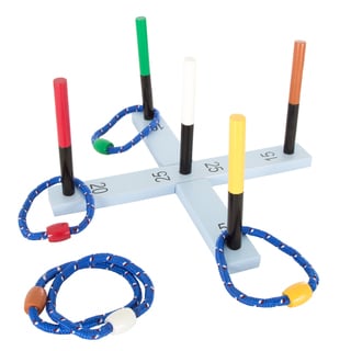 Hey! Play! Rope Ring Toss Game - Multicolor - 16.25 x 16.25 x 8.5