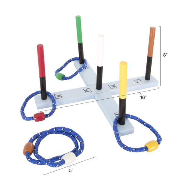 Hey! Play! Rope Ring Toss Game - Multicolor - 16.25 x 16.25 x 8.5